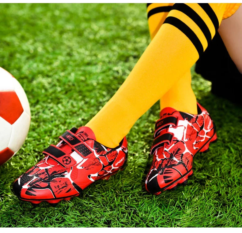 Kids Soccer Shoes Society TF/FG School Football Boots Cleats Grass Sneakers Boy Girl Outdoor Athletic Training Sports Footwear