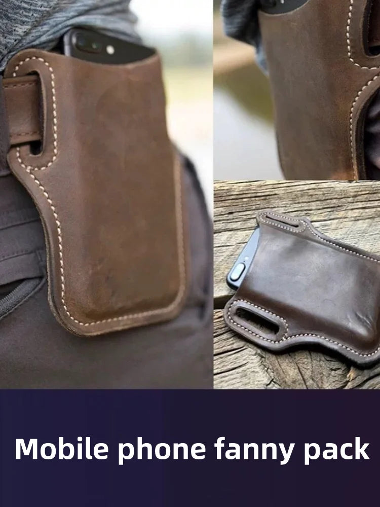 Men's Belt Phone Waist Bag Belt Men's Hanging Waist Bag Outdoor Sports Work Belt Cell Phone Bag