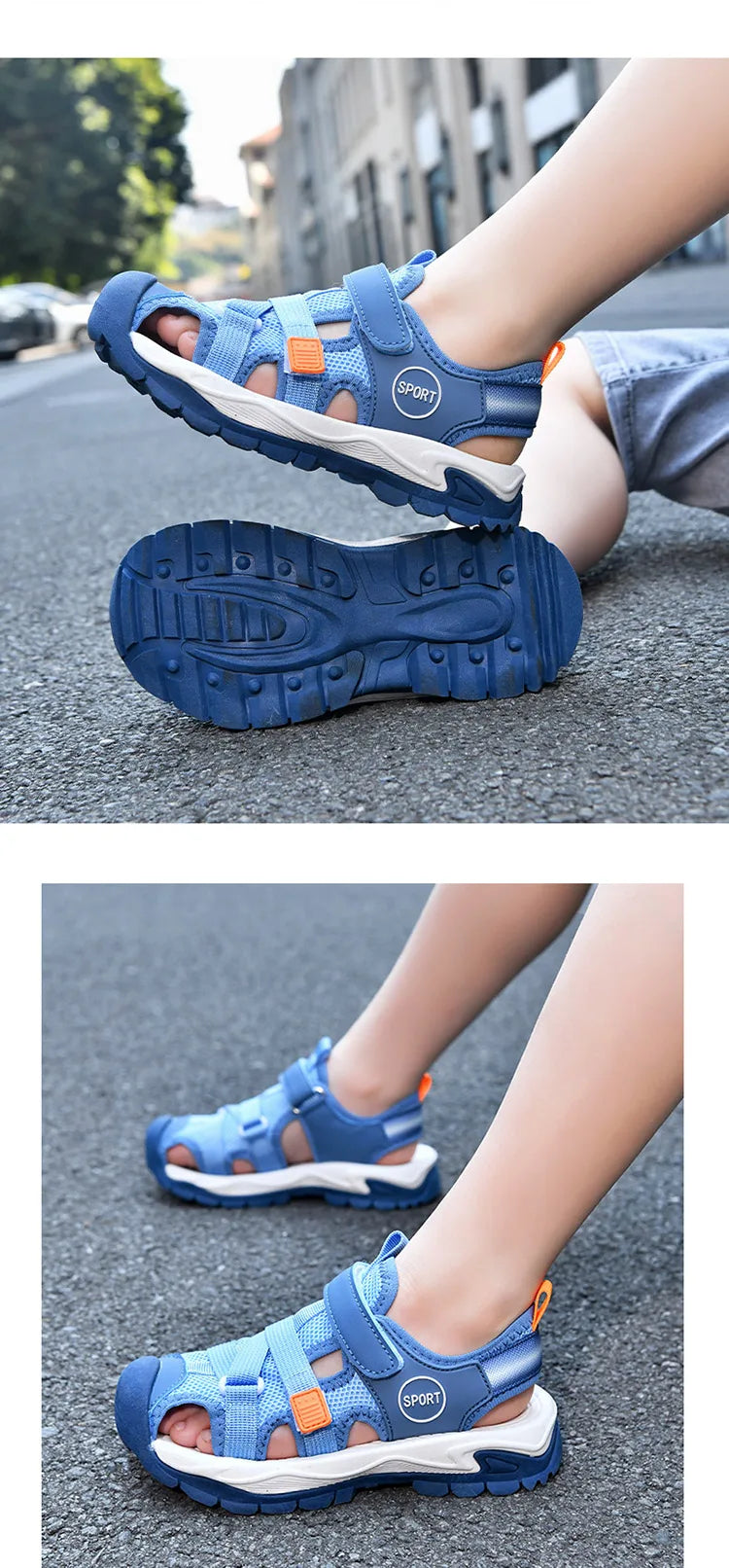 Summer Breathable Sport Sandals for Boys Casual Outdoor Beach Shoe Comfortable Soft Sole Kids Fashion Non-slip Walking Sandalias