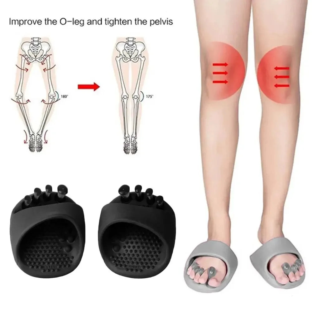 Women's Arch Support Massage Slippers Thick Soled Slide Sandals Shaking Slimming Shoes Postpartum Leg Massage Foot Relief