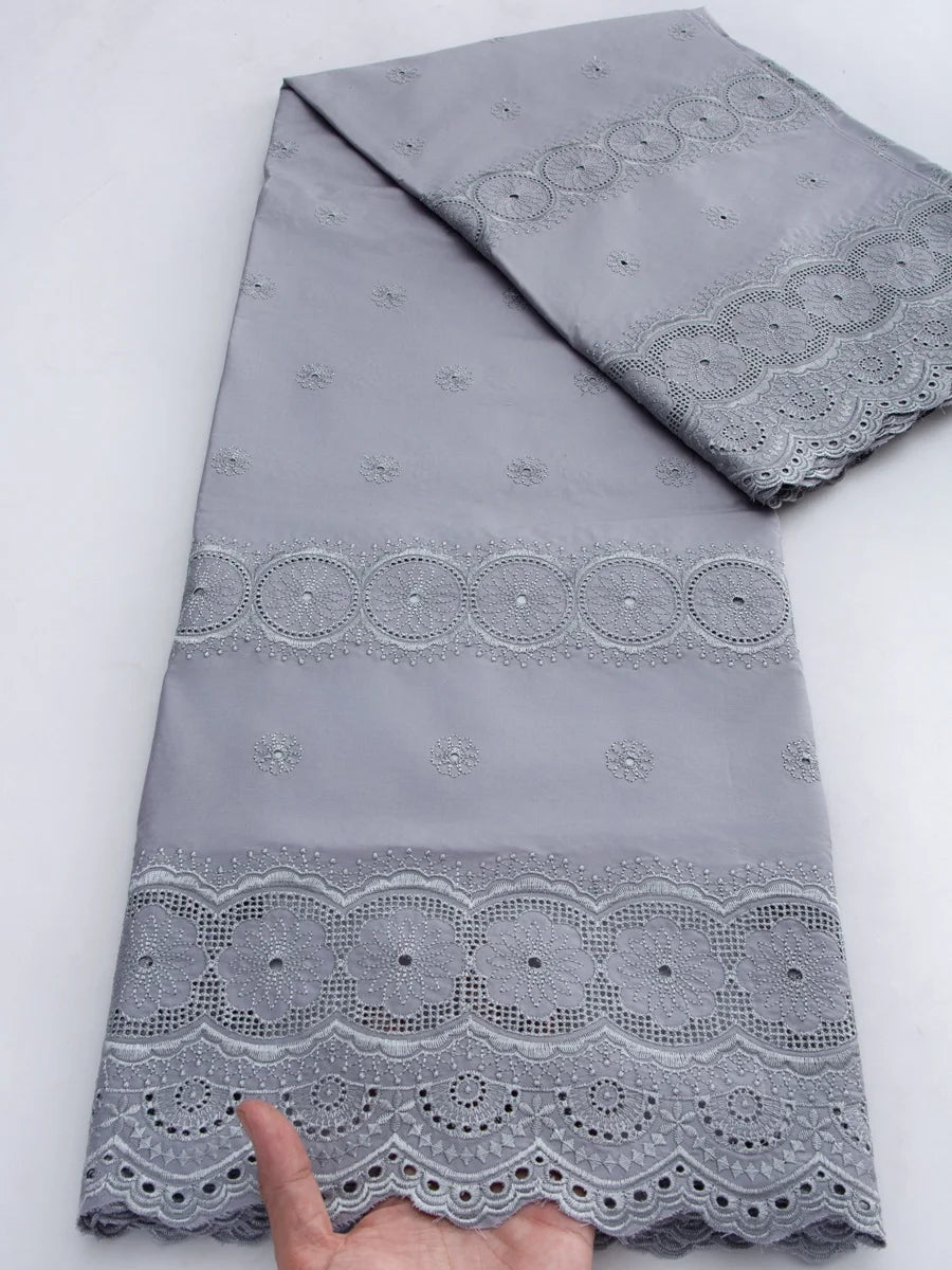 Kalume Fashion Nigerian Cotton Dry Lace Fabric 2026 High Quality Swiss Voile Stones Embroidery Lace Fabric For men Prom Party
