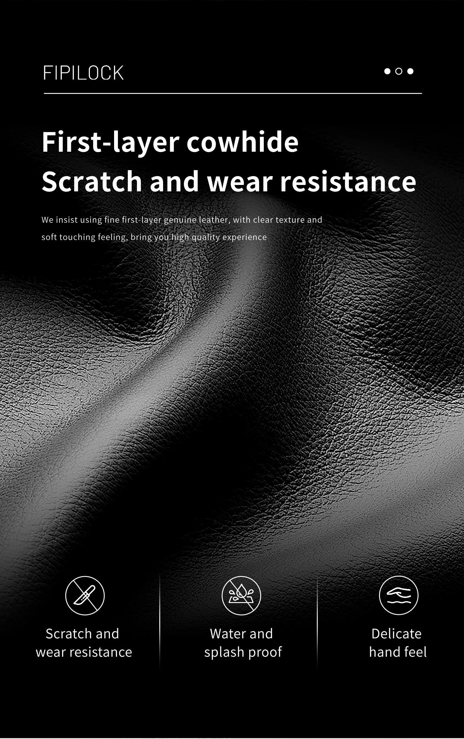 Men's Fingerprint Lock Bags for men Leather Shoulder Bag Male Long Money Wallets Mobile Phone Pouch Men Messenger Bag Anti-Theft