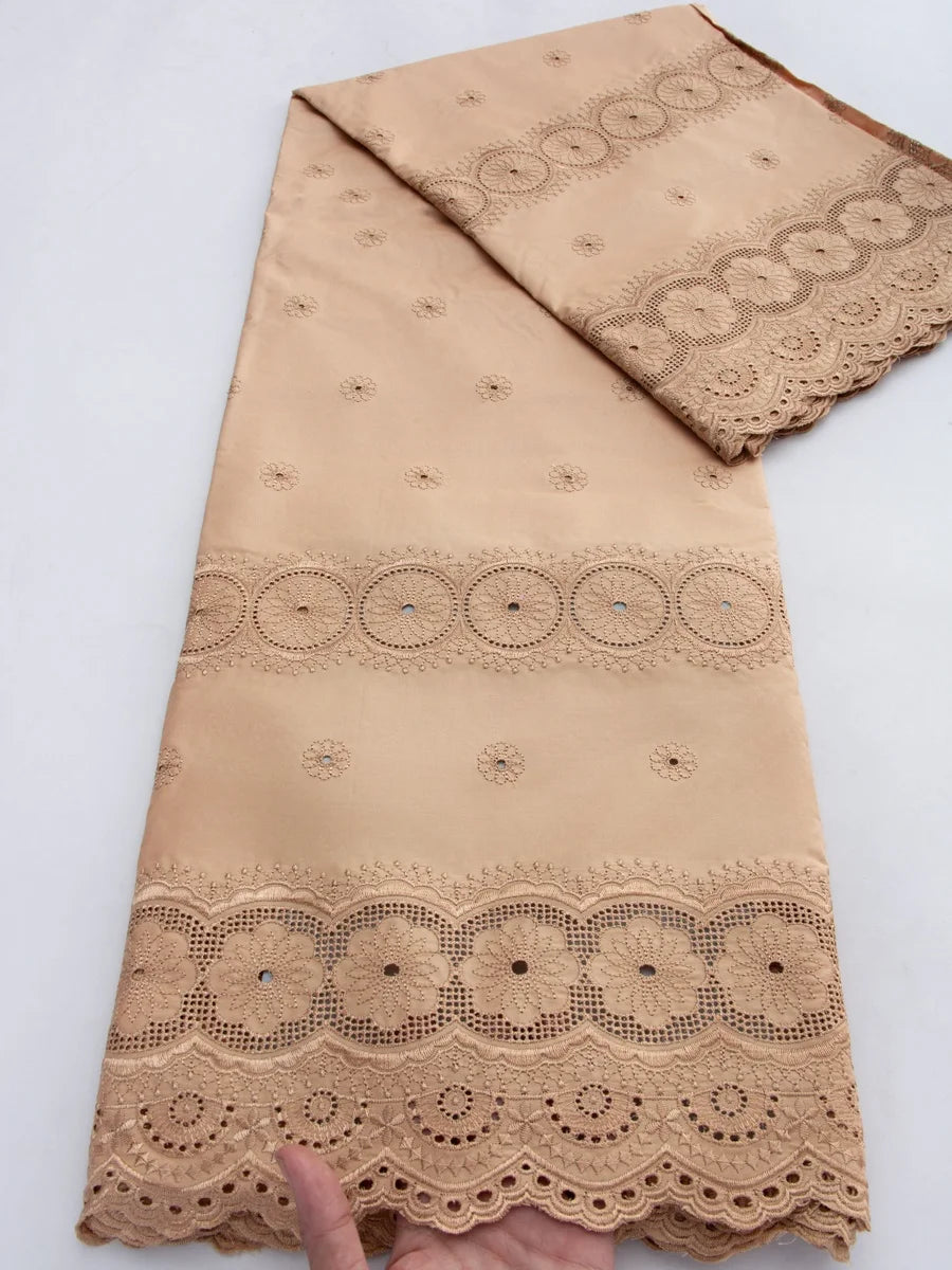 Kalume Fashion Nigerian Cotton Dry Lace Fabric 2026 High Quality Swiss Voile Stones Embroidery Lace Fabric For men Prom Party