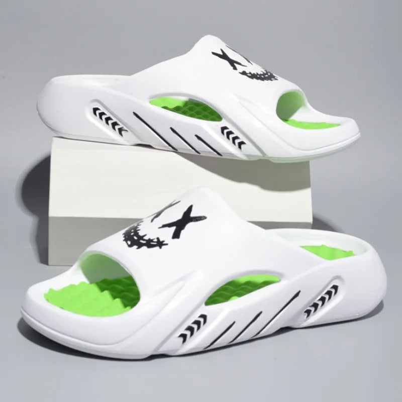 2025 new men's massage slippers indoor and outdoor sandals beach casual shoes comfortable soles men's slippers large