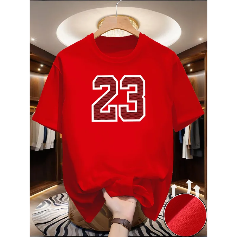 Summer New Design - Simple Digital Print Pattern - Soft and Comfortable - Breathable and Sweat-Wicking - Men's Sport T-Shirt.