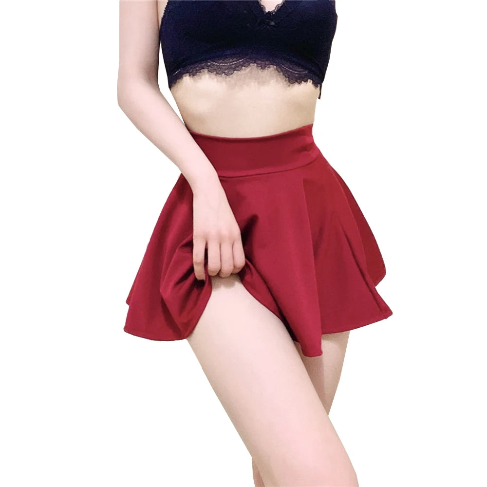 Sexy Micro Mini Skirts for Women Basic Black Shorts Pleated Skirt Girls Dance High Waist A-Line Pleated Skirts