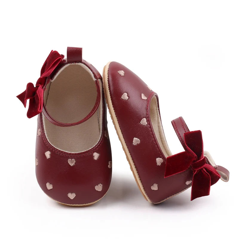 Baby Girl Shoes Cute Bowknot High Quality PU and TPR Sole Anti-slip Toddler Newborn 0-9-18 Months Prewalking Sandal 2024 BJZ3212