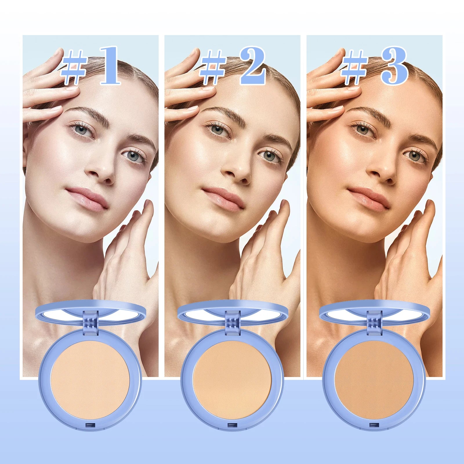 Face Setting Powder Oil Control Invisible Pores Waterproof Matte Breathable Increase Luster Long Lasting Natural Setting Powder
