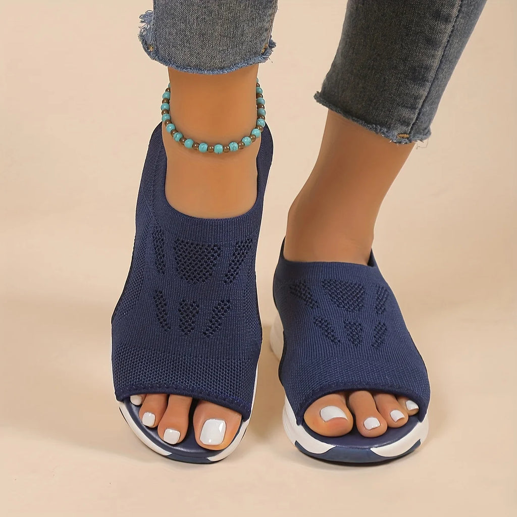 Women Summer Shoes New Mesh Fish Platform Sandals Women's Open Toe Wedge Sandals Ladies Light Casual Shoes Zapatillas Muje