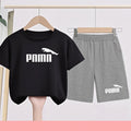 Summer Boy Girl 3-12 Age New Model 2 Piece Set Short Sleeve+Shorts Comfortable Breathable Children Sportswear Casual T Shirt