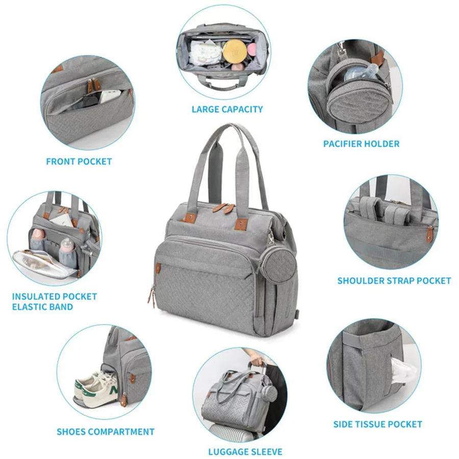 Baby Diaper Bag Large Capacity Multifunction Travel Nappy Backpacks Baby Stuff Maternity Bags Outdoor Mommy Bag Baby Nursing