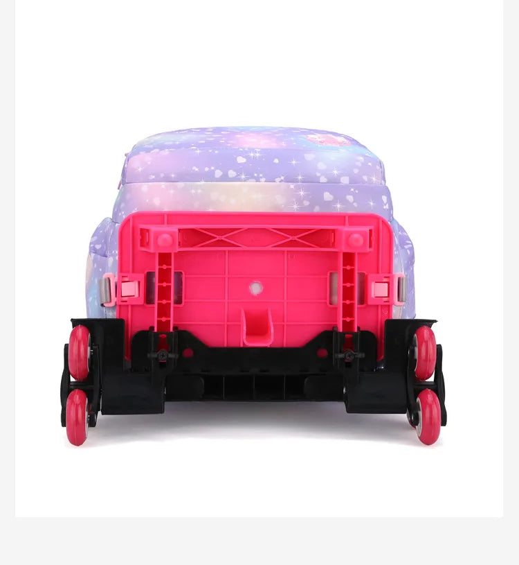 Children School Backpack Set with Wheels Students Bags for Girls Trolley Bag Cute Schoolbag Rolling Wheeled Backpack Child Girl