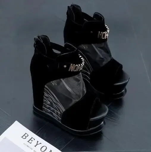 NEW Luxury Women Sandals Summer Platform Wedges Shoes Woman High-Heeled 13cm Fashion Ladies Shoe Comfortable Zapatillas De Mujer