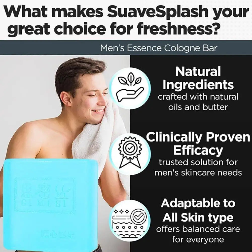 Men Cologne Perfume Soap Bar Deep Cleaning Brightening Moisturizing Face Bath Soap Long Lasting Fragrant Essential Oil Soap