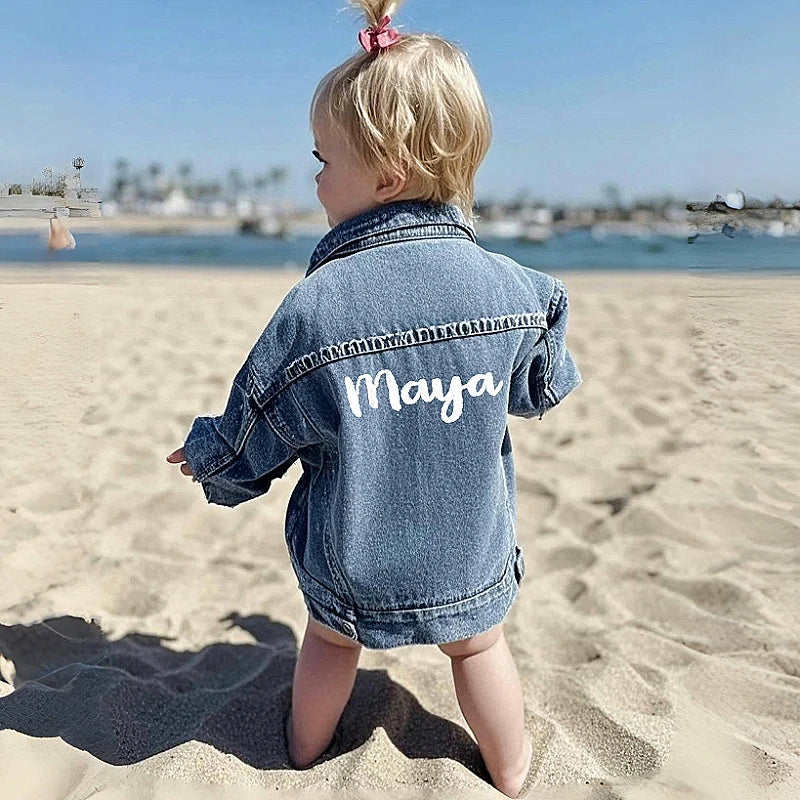 Personalized Denim Jacket Toddler Outwear Patch Coats Custom Name Jean Jacket  Ideal Gift Birth Presents Autumn 2025 New