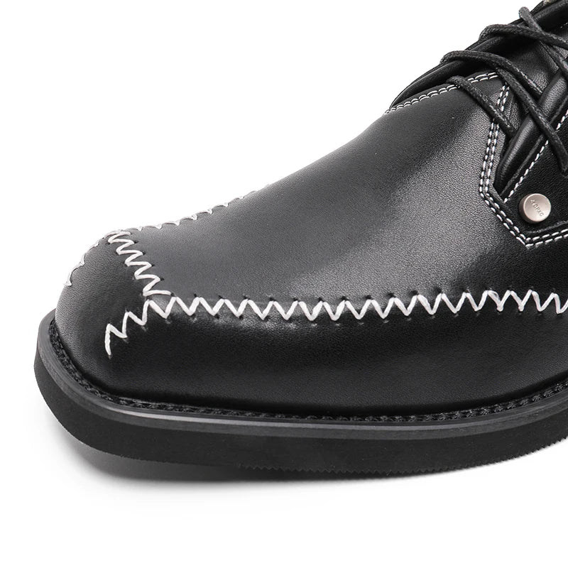 Hot Selling Men's Genuine Leather Shoes Europe America Thick Soled Wedding Shoes for Groom Fashionable Men's Business Shoes