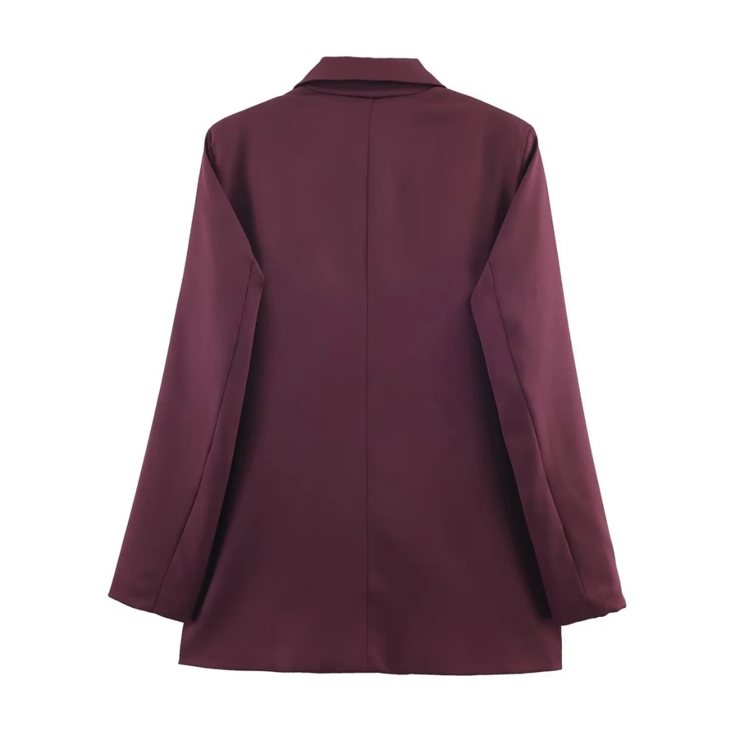 Women Elegant Solid Blazers Female Simple Style Double Breasted Long Sleeved Suit Jackets Casual Office Lady Suit Jackets Tops