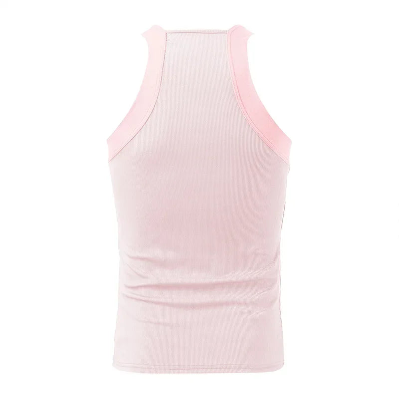 Summer Men's New Solid Color Fashion Sleeveless Shapewear Europe and America Men Sexy Tight Elastic Vest S-4XL