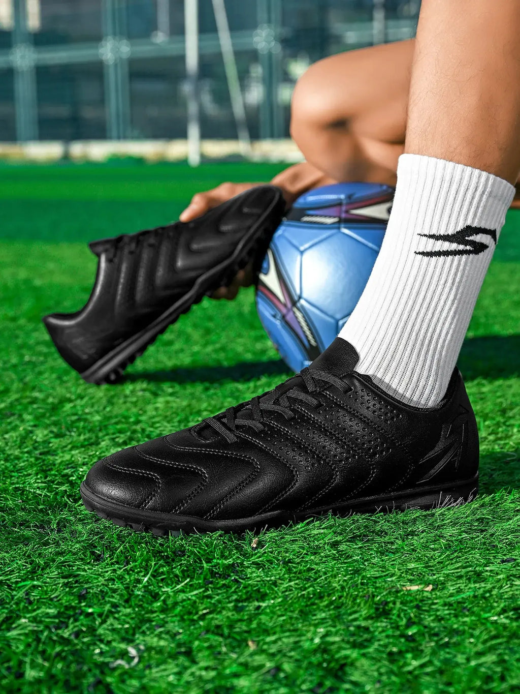TF Studded Football Shoes for Teenagers and Kids, Unisex, Wear-Resistant, Non-Slip, Comfortable Student Match Football Shoes