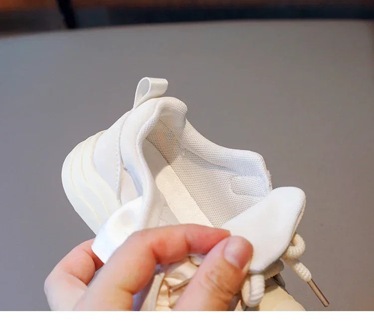2024 Kids Sneakers for Girls School Casual Sports Shoes for Toddlers Fashion Children Tennis Shoes Thick Bottom Bowknot Non-slip