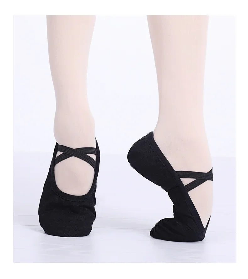 Women Ballet Shoes Canvas Girls Dance Slippers Split Sole Gymnastics Yoga Dancing Shoes Children Adult Ballerina Shoes