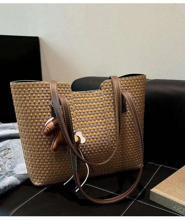 Nylon Shoulder Tote Bag Large Capacity Waterproof for Women Office Shopping Travel Daily
