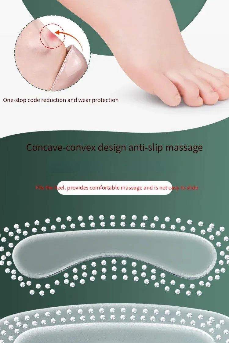 GEL Heel Protectors Women Silicone Cushion Foot Care Products Non Slip Shoe Pads for High Heels Adjustable Size Insoles