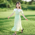 New Girls Dress Summer Dress Korean Version Stylish Children's Floral Dress Super Fairy Little Girl Princess Dresses 8-12 Year