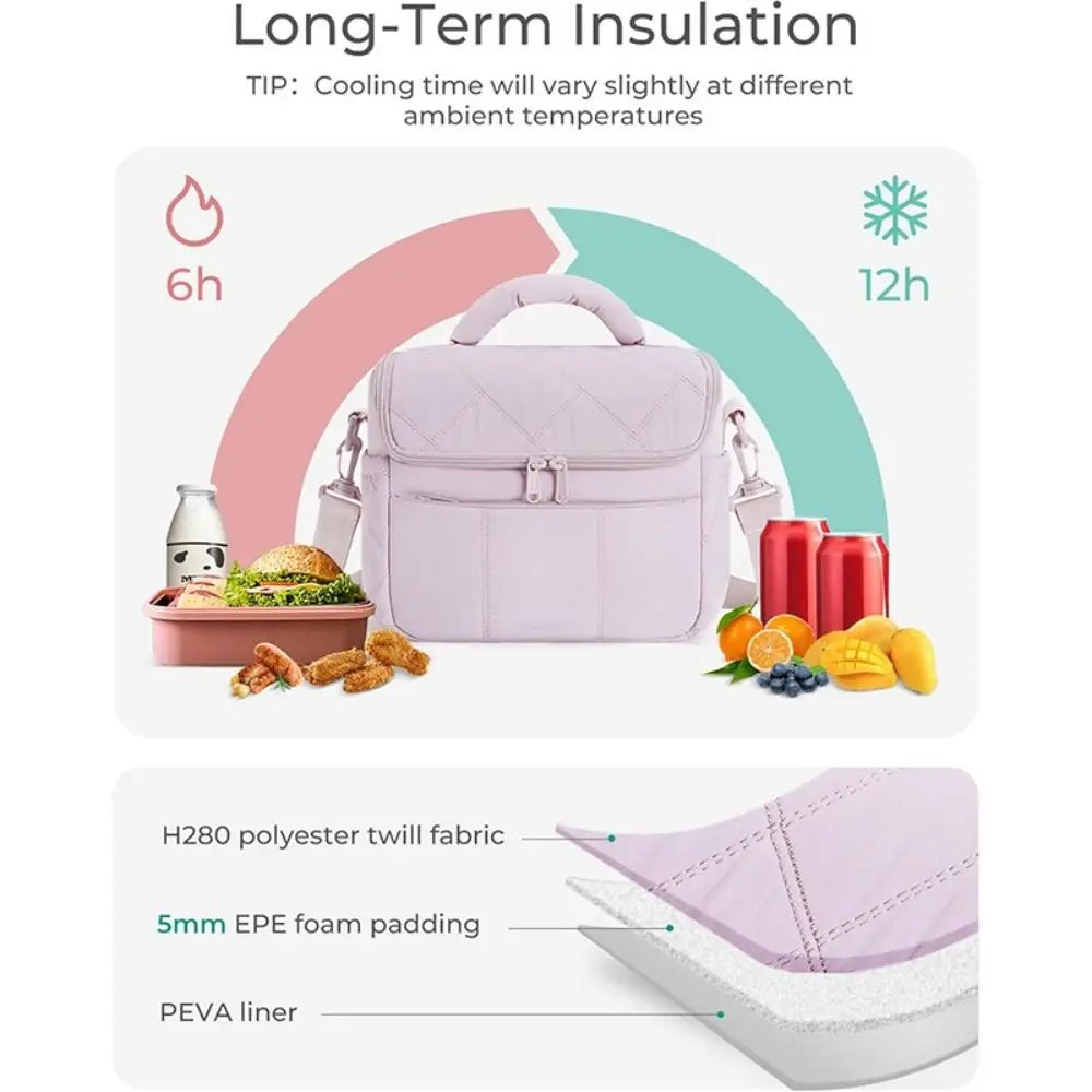 New Nylon Lunch Bag Reusable Multi-functional Insulated Lunch Box Leakproof Insulated Bag Women Special Purpose Bags