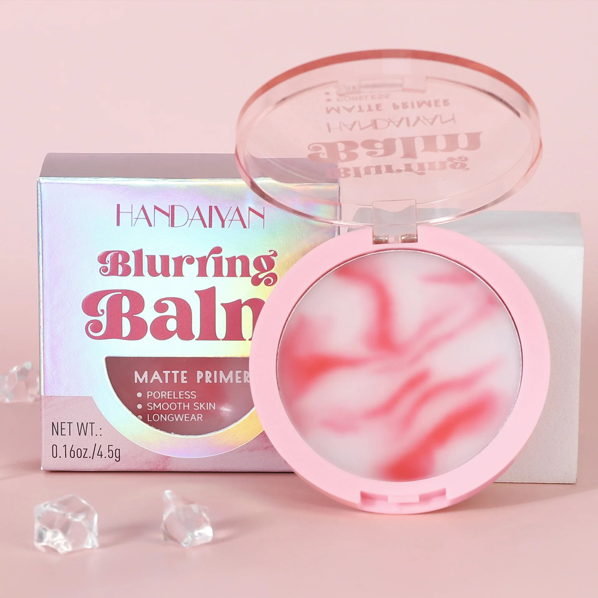 Waterproof Light Mist No-Powder Matte Concealer - Oil Control Brightening Complexion Setting Powder with Powder Puff for Makeup