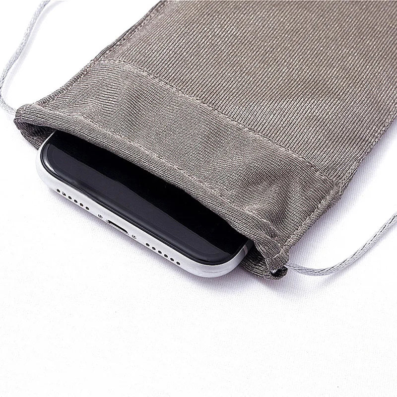 Anti-Hacking Tracking RFID Faraday Bag Phone Drawstring Pouch RF Signal Blocker Shield EMF Radiation Protection Car Key FOB Bag