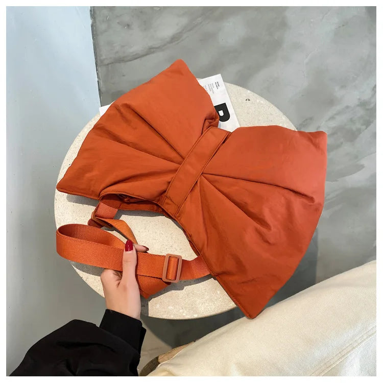 Soft Nylon Women's Portable Shoulder Bag Large Capacity Female Commute Crossbody Bags Simple Design Ladies Tote Purse Handbags