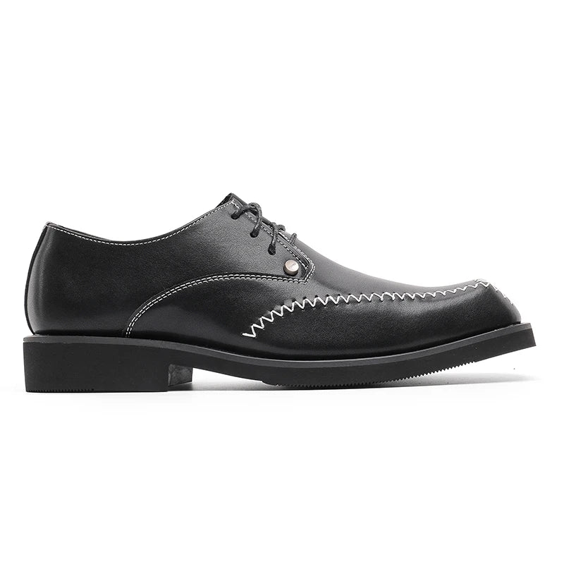 Hot Selling Men's Genuine Leather Shoes Europe America Thick Soled Wedding Shoes for Groom Fashionable Men's Business Shoes