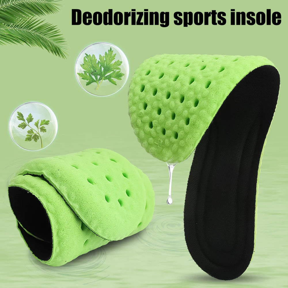 Soft Massage Insoles Women Men Breathable Arch Support Shoes Sole Pads Unisex Deodorant Memory Sponge Sports Feets Cares Inserts
