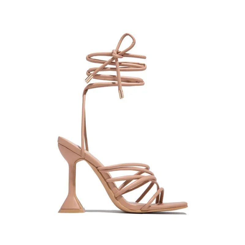New Women's Sandals 2023 Summer Shoe Women Sexy Dress High Heels Fashion Ankle Straps Open Toe Pumps Gladiator Shoes Female Heel