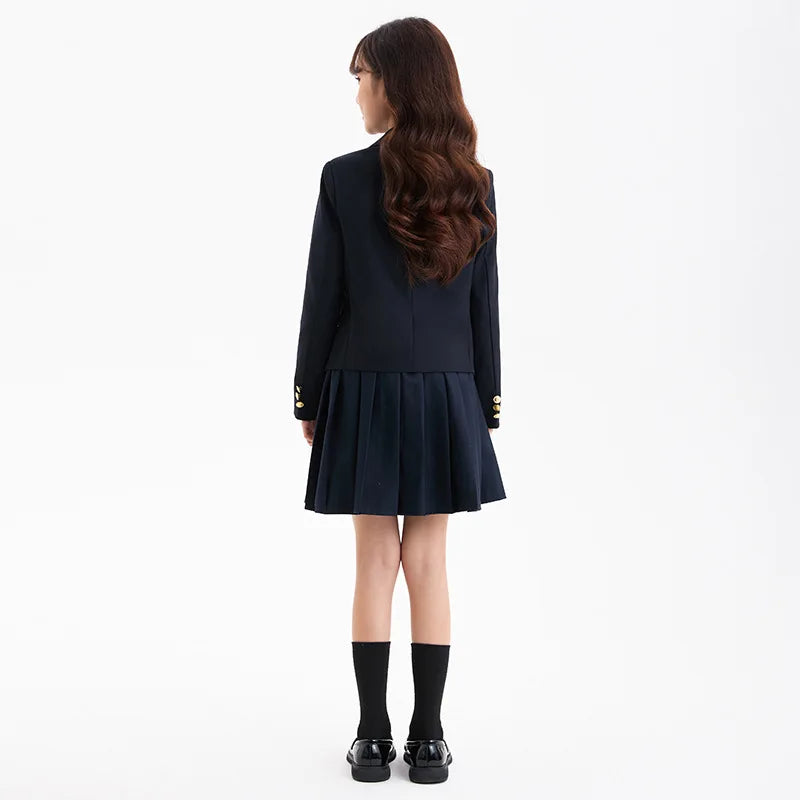 Kids School Uniform Girls Jacket Pleated Skirt Suits Boys Formal Dress Toddler Student Clothes Sets Children Korean Class Outfit