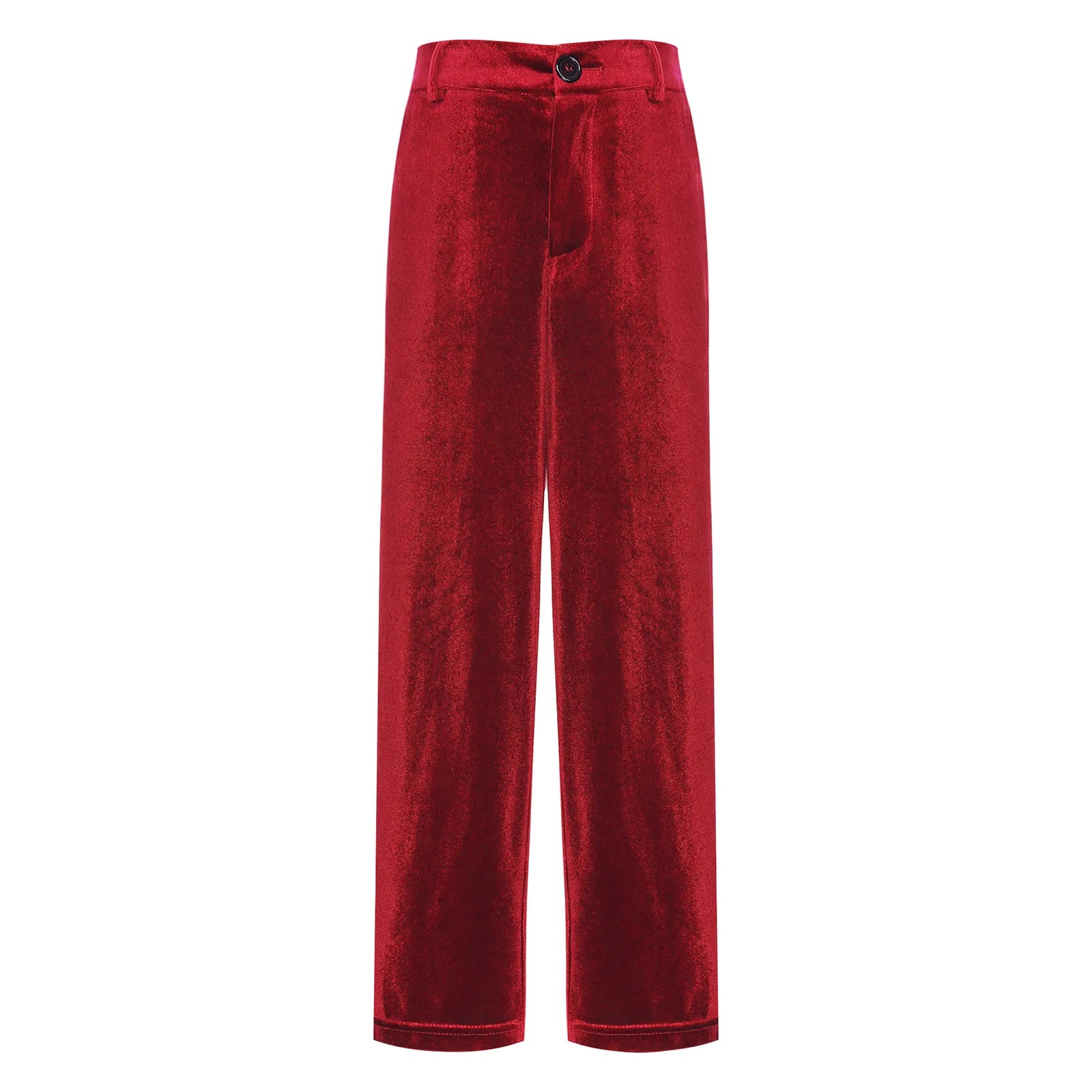Kids Boys Velvet Pants Gentleman Suit Trousers Christmas Costume Straight Pants for Formal Party Birthday Wedding Child Trousers