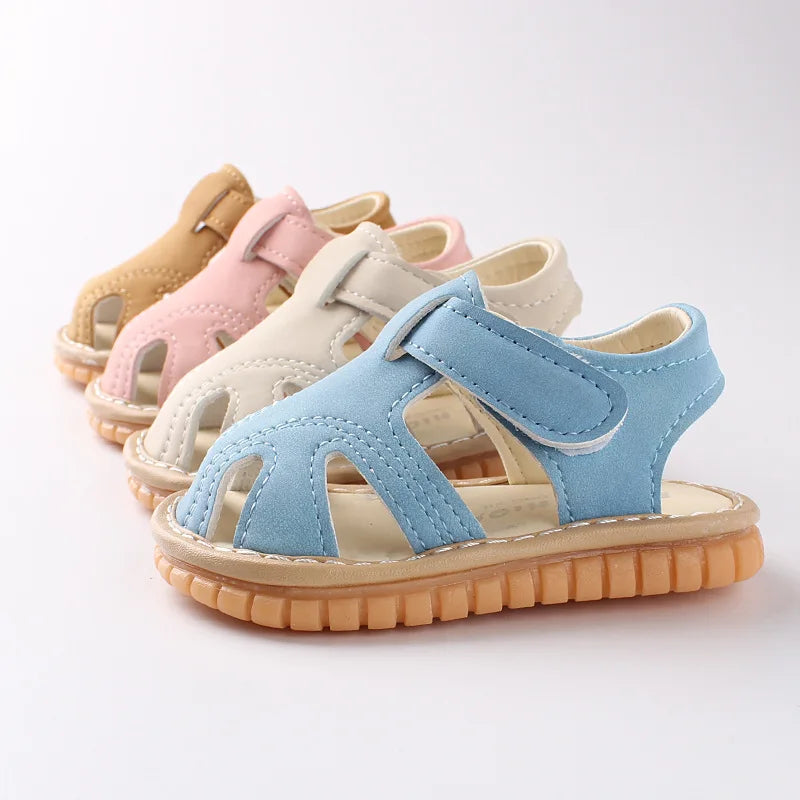 Baby Girl Boy Summer Sandals Candy Color Kids Shoe Infant Anti-collision Toddler Whistle Shoe Soft Bottom Kid Child Beach Sandal