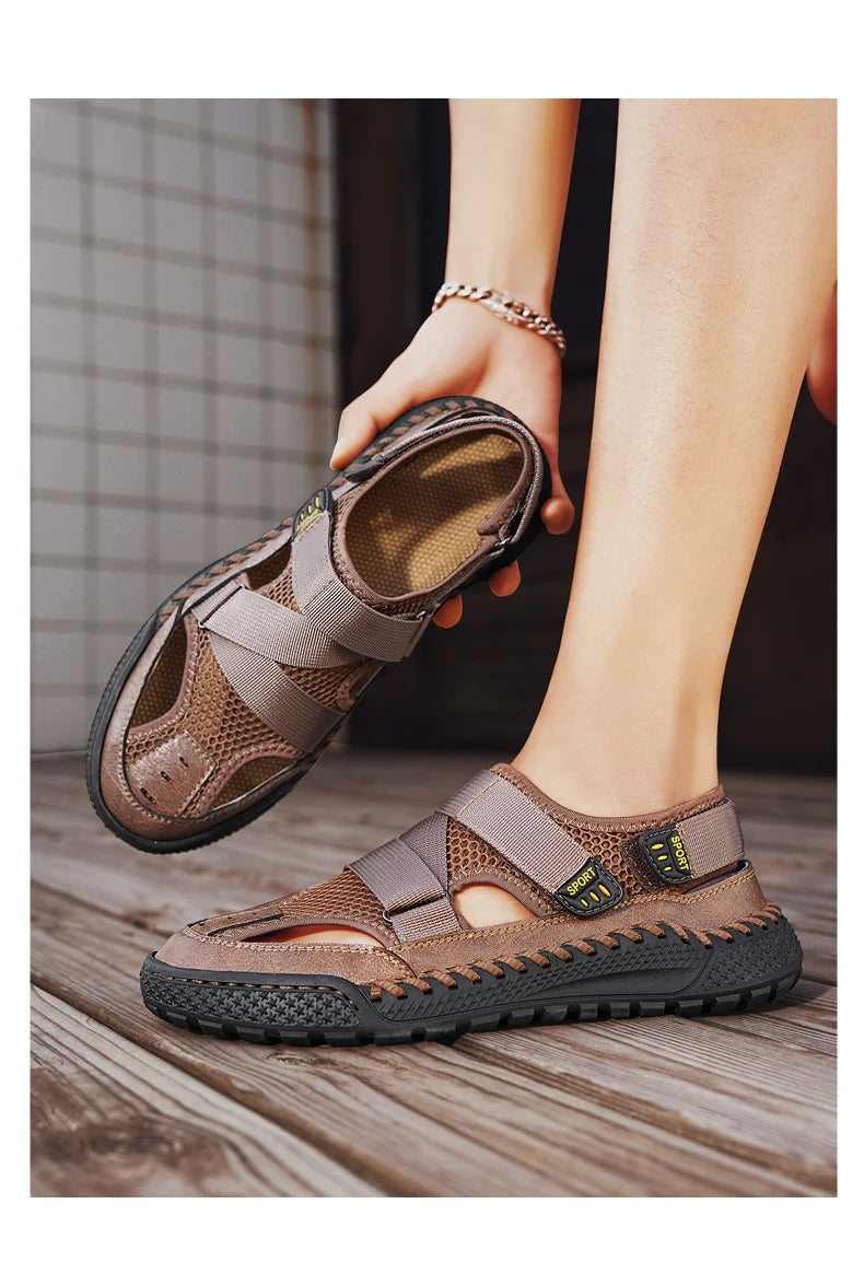 Men Summer Sandal Outdoor Casual Sandals for Men 2024 New Comfortable Trekking Hiking Sandals Beach Sandals Breathable Shoes