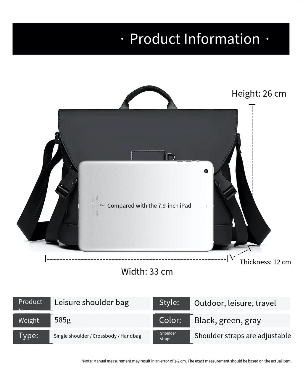 New Briefcase, High-End Business Crossbody Bag, Commuter Travel Backpack, Large-Capacity Shoulder Bag, Fashionable Water-Repellent Handbag, Laptop Bag, Solid Color Casual Bag