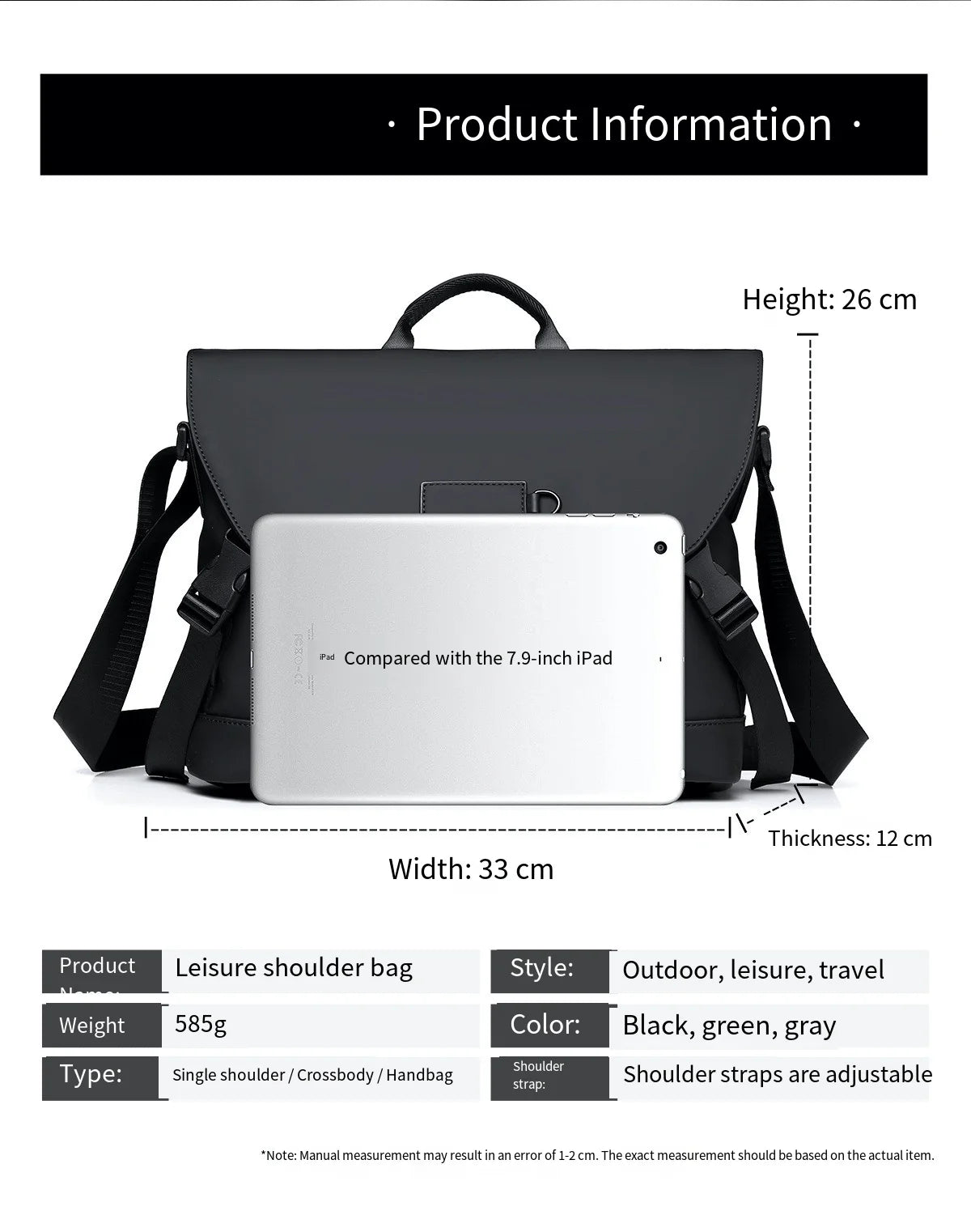 New Briefcase, High-End Business Crossbody Bag, Commuter Travel Backpack, Large-Capacity Shoulder Bag, Fashionable Water-Repellent Handbag, Laptop Bag, Solid Color Casual Bag