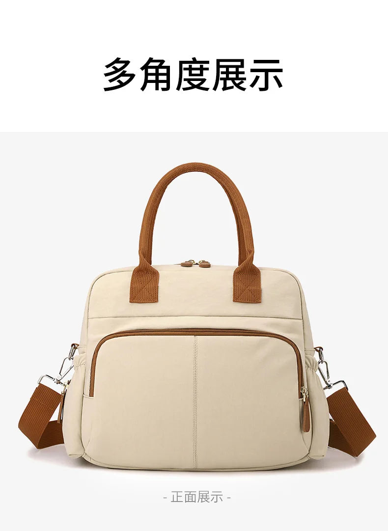 Women's Single Shoulder Bag Diaper Bags Casual Travel Nylon Crossbody Bag Lightweight Waterproof Large Capacity Shopping Handbag