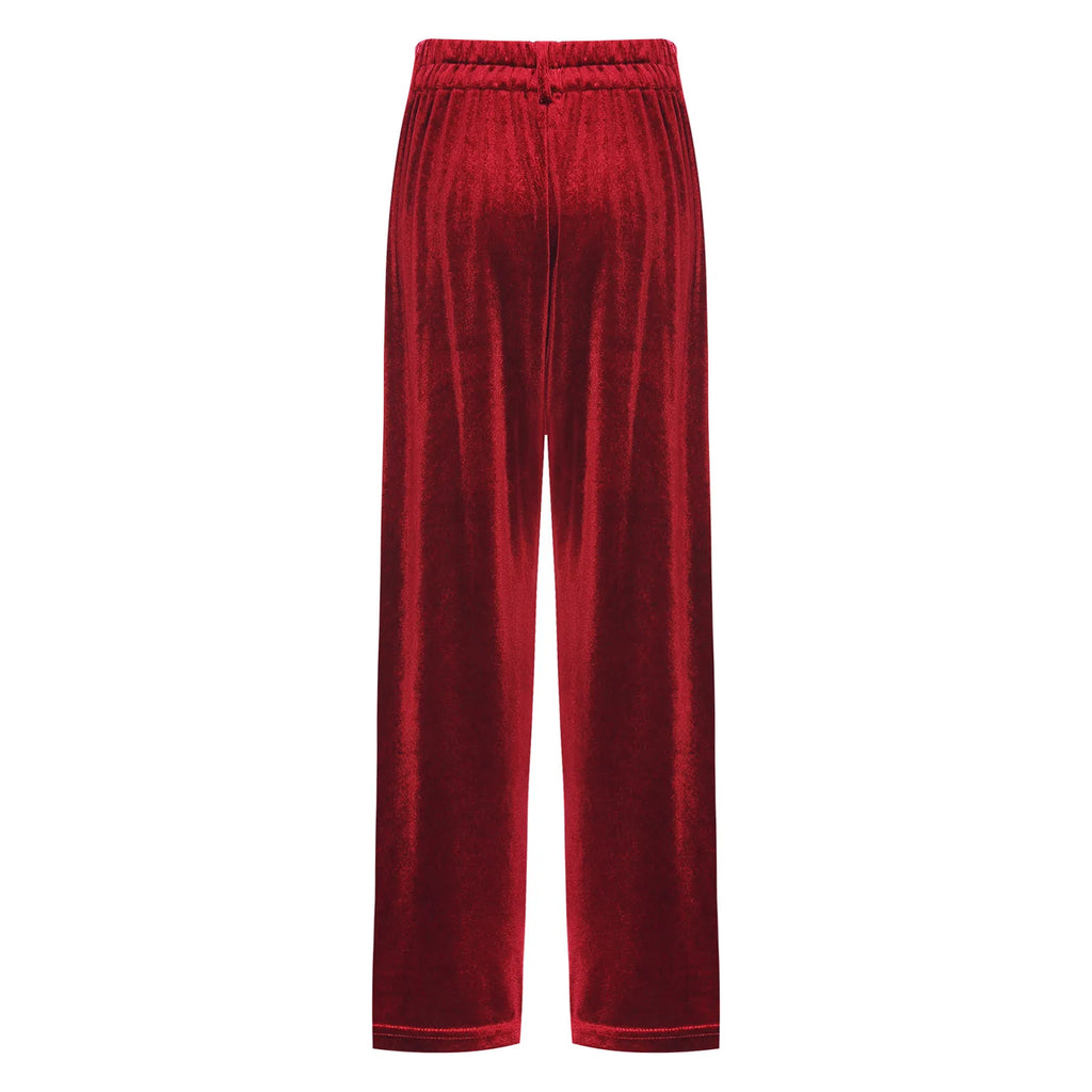 Kids Boys Velvet Pants Gentleman Suit Trousers Christmas Costume Straight Pants for Formal Party Birthday Wedding Child Trousers