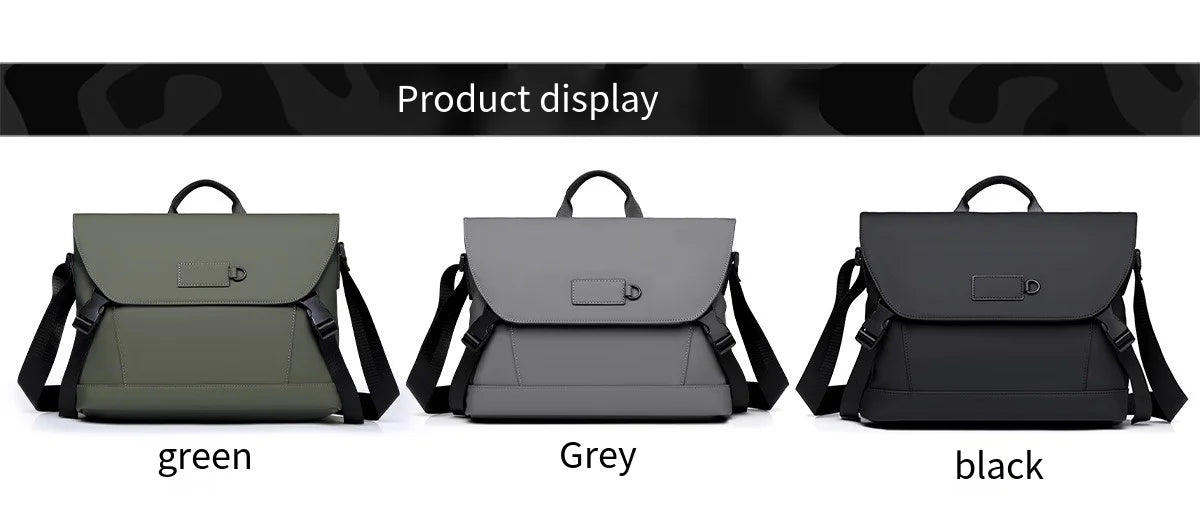 New Briefcase, High-End Business Crossbody Bag, Commuter Travel Backpack, Large-Capacity Shoulder Bag, Fashionable Water-Repellent Handbag, Laptop Bag, Solid Color Casual Bag