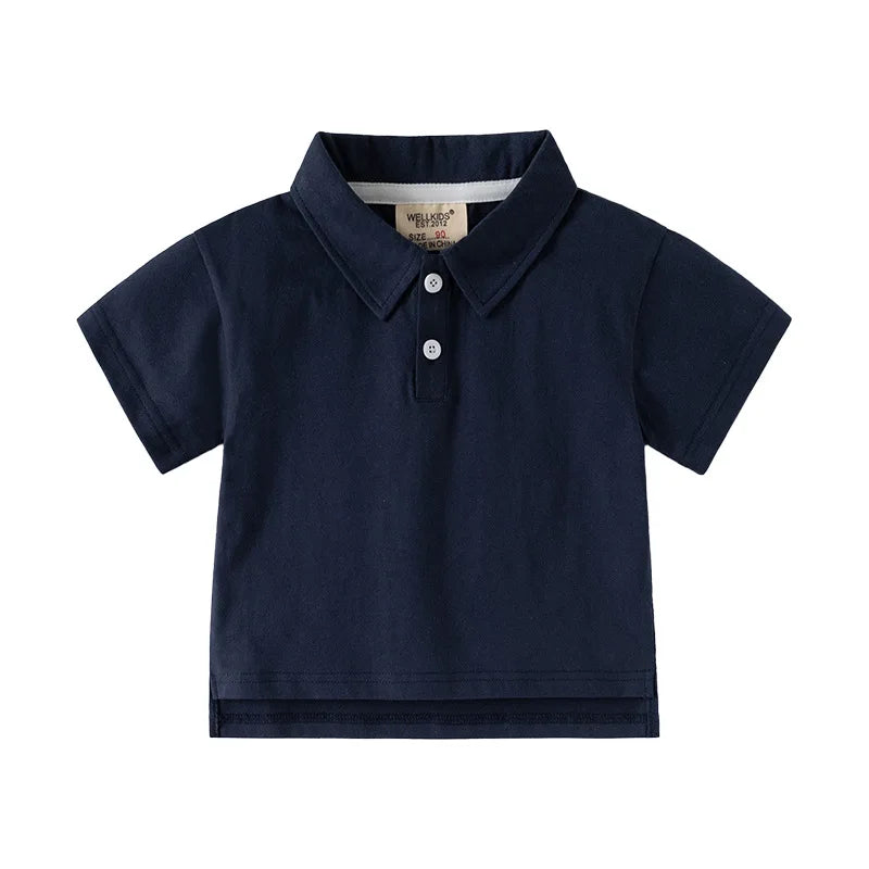 Toddler Boys Polo T-shirts Kids Tops Tees Summer Children's Clothes Cotton Blend