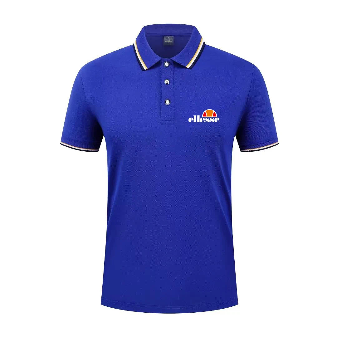 Golf men's collar knitted polo shirt, business casual men's short sleeved summer new clothing