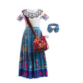 teens Girls Encato Costume with bag headband Charm Princess Dress Seit Kids Mirabel Carnival performance Birthday Party Clothing