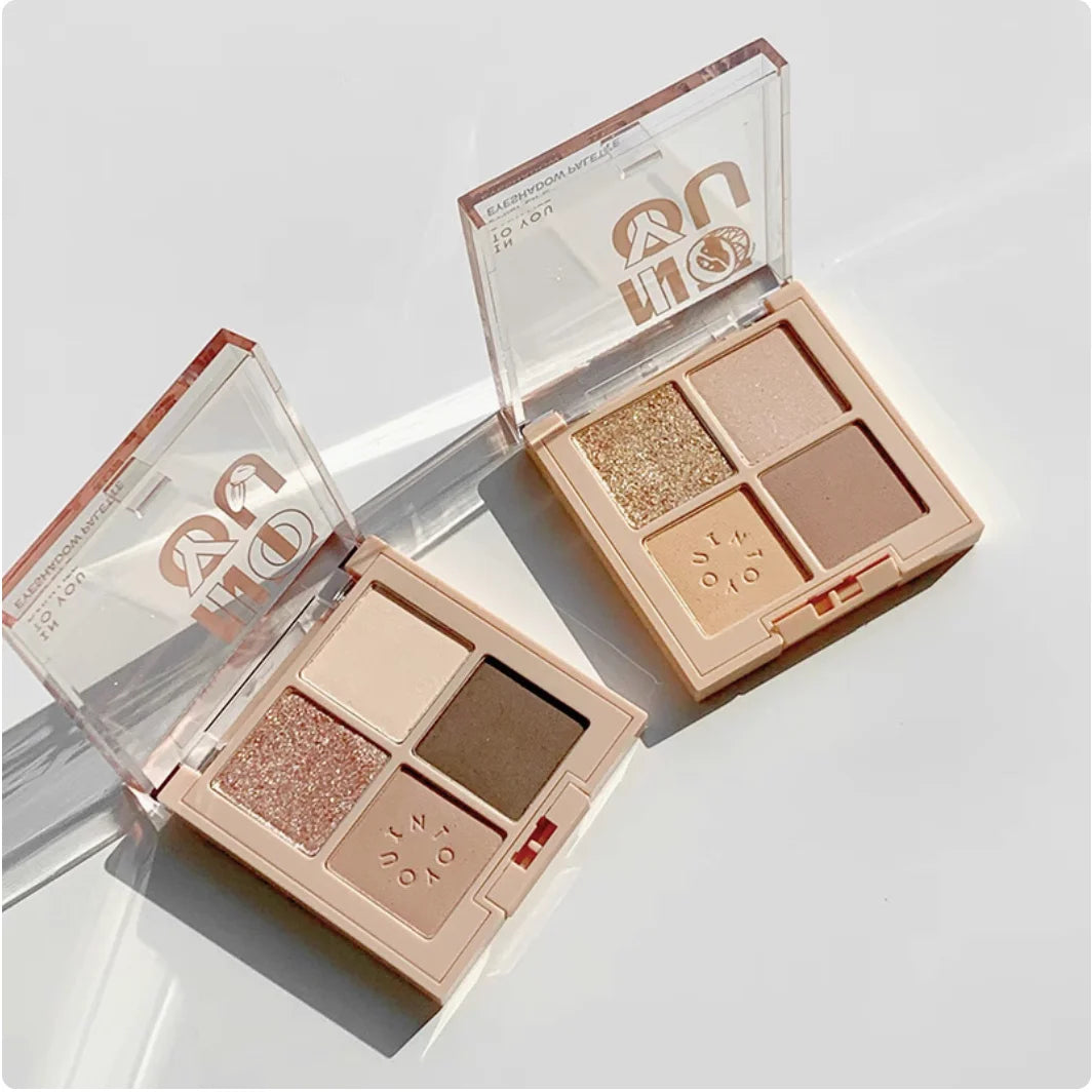 Into YOU Eyeshadow Palette Four Colors Minced Potatoes Matte Earth Color Sesame Palette Makeup Cosmetics