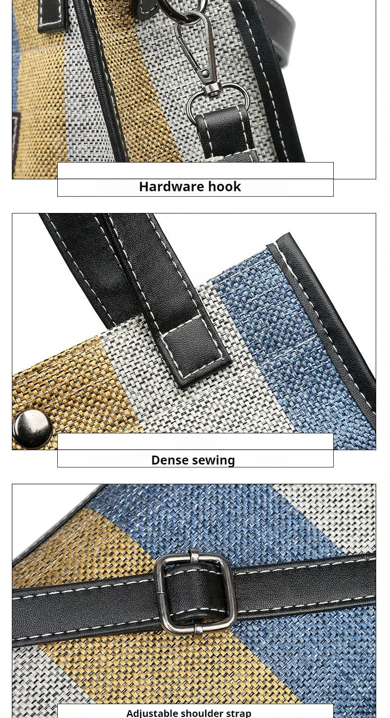 Fashion Messenger Bags For Women Shoulder Ladies Designer Handbag Solid Large Capacity Casual Canvas Shoulder Female Bag