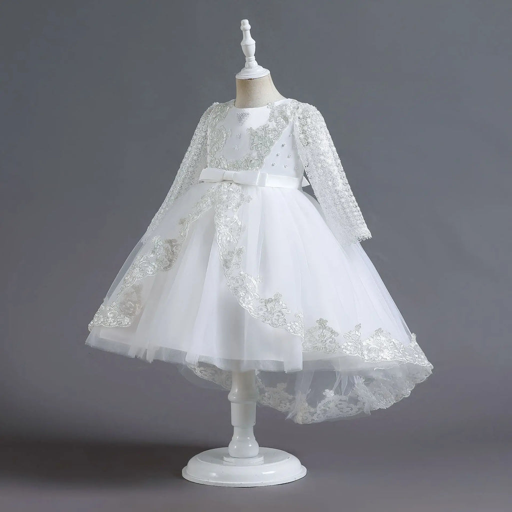 Formal Teenager Kids Evening Dress For Girls Trailing Children Costume Wedding Prom Gowns Princess Dresses 6 8 10 12 Years